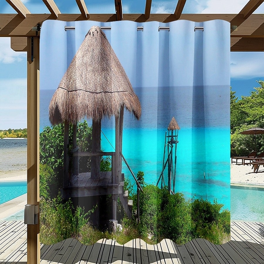 Αδιάβροχη Εξωτερική Κουρτίνα Ιδιωτικότητα Κουρτίνες Πατιό Ολισθηρές Κουρτίνες Πέργκολας Γαζωμένες 3D Τοπίο Διακοπών Στην Θάλασσα Για Κιόσκι Μπαλκόνι Βεράντα Γιορτή 1 Πάνελ 2026 - $41.99 –P10