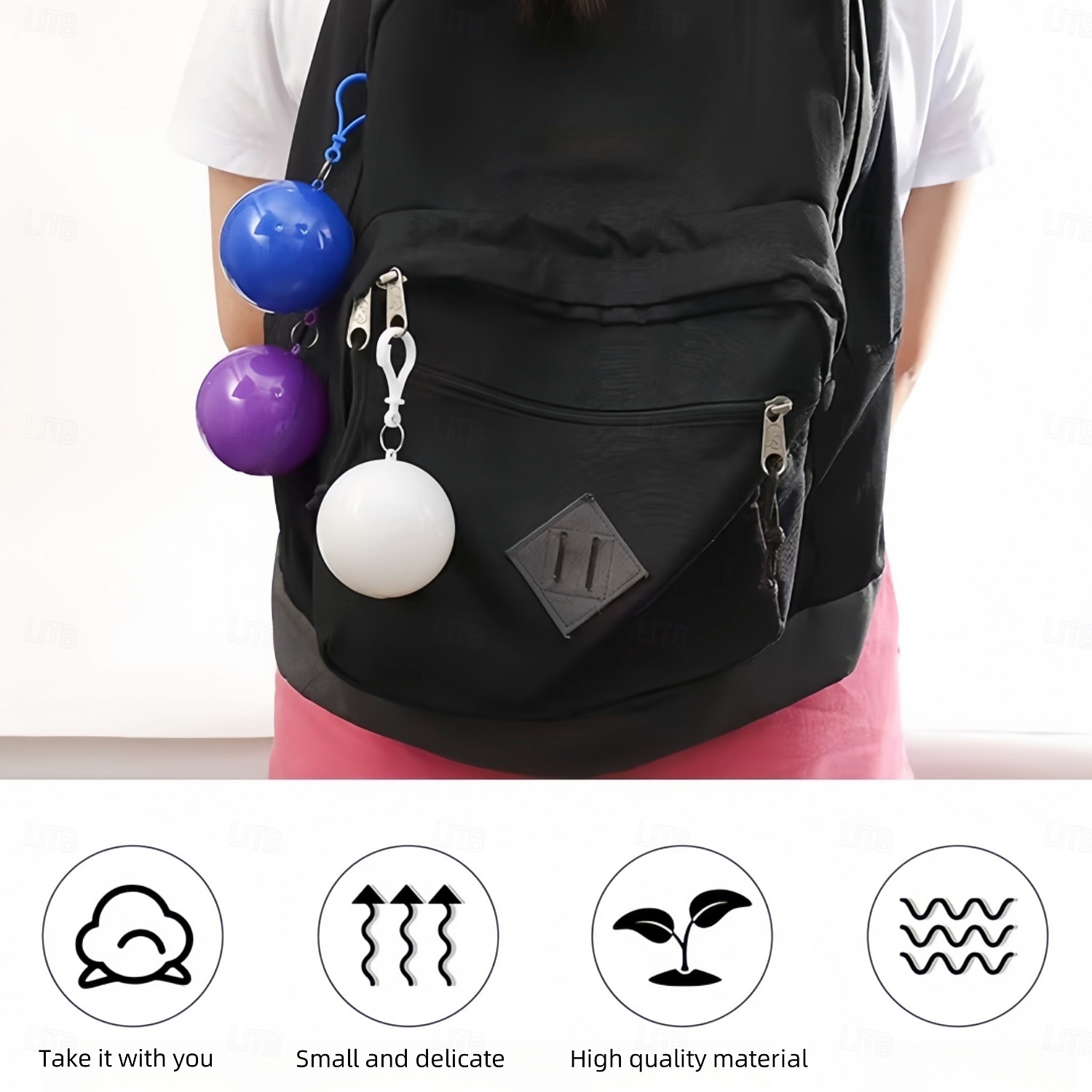 1pcs, Outdoor Essential Adult Emergency Raincoat, Keychain Ball with Raincoat, Adult Raincoat, Suitable for Outdoor Cycling, Mountaineering, Outdoor Sports and Amusement Parks, Rainy Day Essentials 2025 - $5.49 –P4