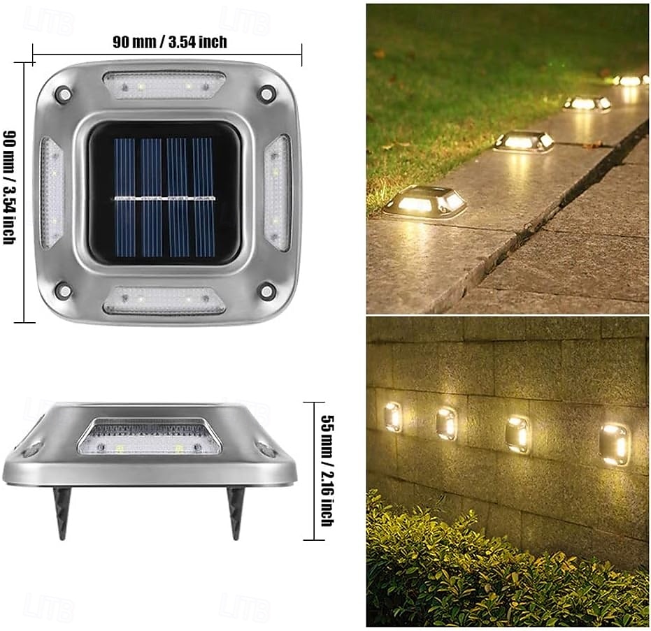 Lampe solaire d'extérieur à LED, imperméable IP65, idéale pour un jardin, une cour ou une terrasse, 3 000 k/6 000 k de 2025 ? $8.49 –P1