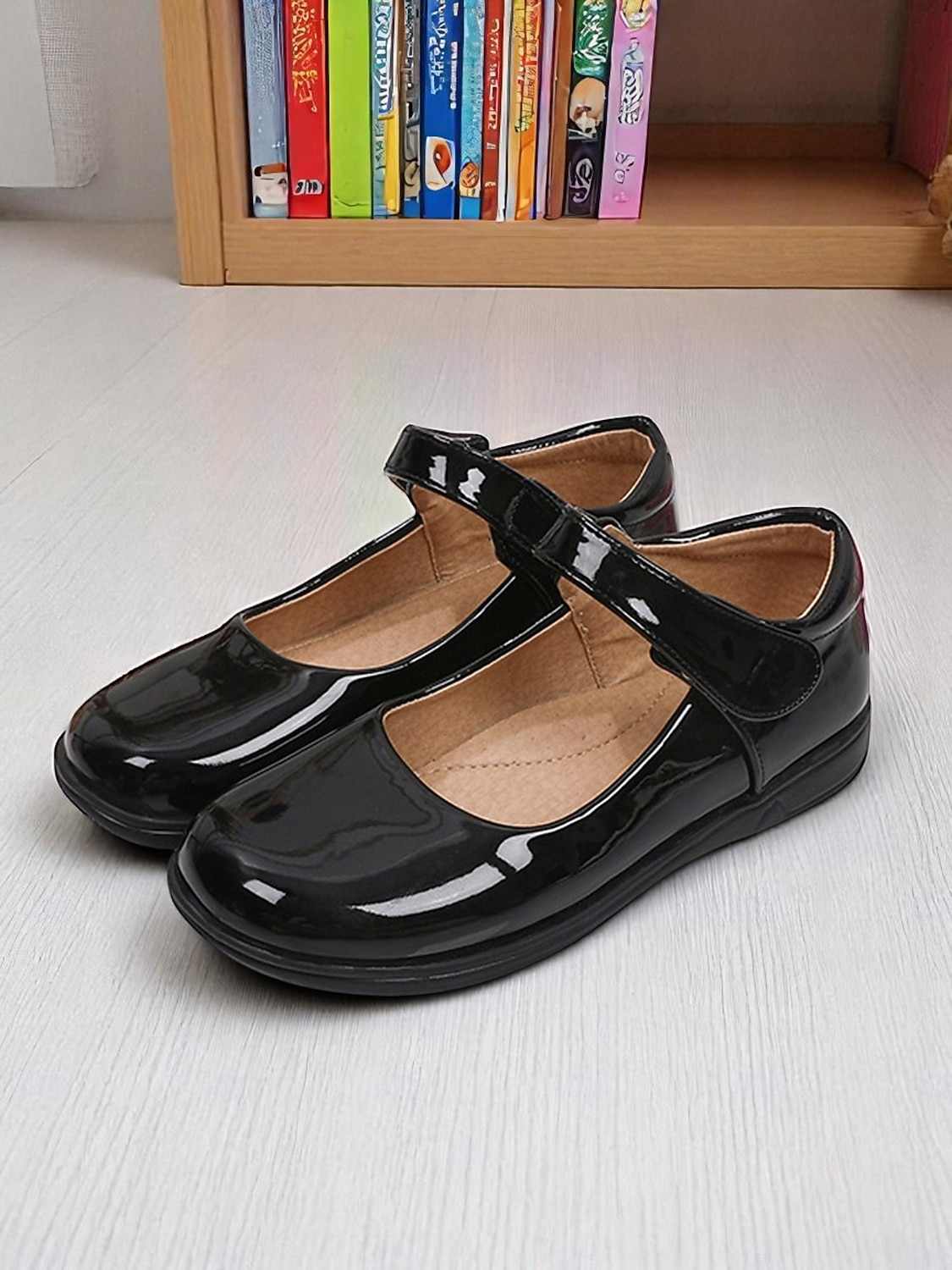 scarpe mary jane nere verniciate per bambine con cinturino a strappo – scarpe eleganti per la scuola elementare del 2026 a $34.99 –P5