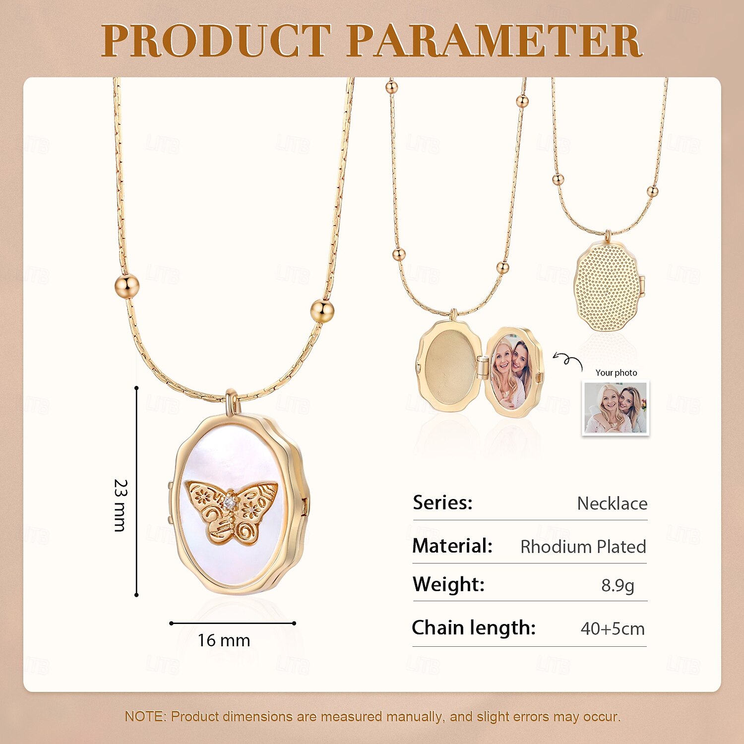 Open And Close Album Necklace Customized Photo Collection Mother And Daughter/Couple/Friend/Bestie Exclusive Memory Mother's Day Valentine's Day Christmas Birthday Gift For Mother Wife Girlfriend 2025 - $21.99 –P1