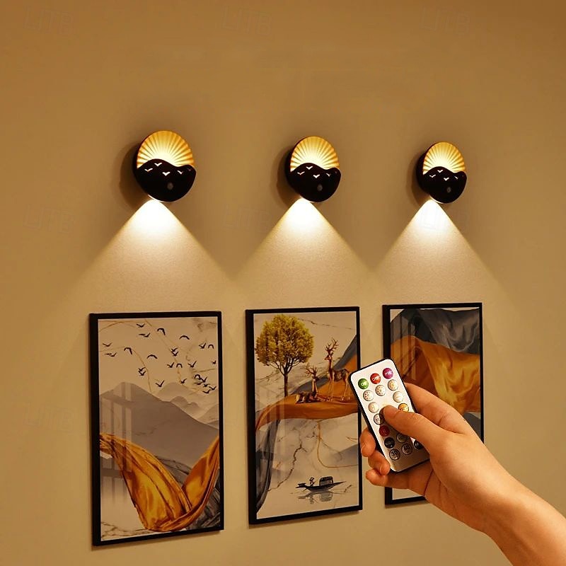 led bevegelsessensor vegglys bevegelsessensor nattlys oppladbart nattlys for soverom korridor trapp skap dekorasjon julegave 2025 - $32.99 –P4