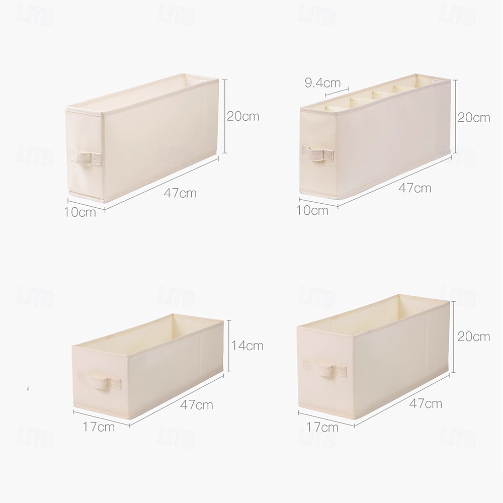 Organizzatore per guardaroba con maniglia, sottile contenitore pieghevole per cassetti per armadio, contenitore in tessuto per jeans, maglioni, t-shirt, sciarpe, reggiseni del 2025 a $10.49 –P2