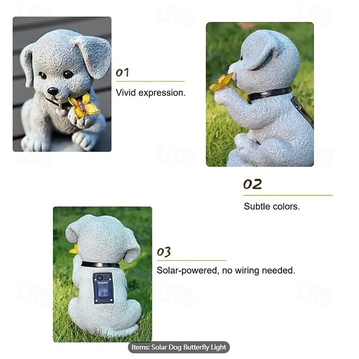 1 Pc Outdoor Solar Dog Decorative Light Courtyard Garden Park Lawn Path Luminous Cute Dog Landscape Light Gift Ornament Light 2026 - $30.99 –P9