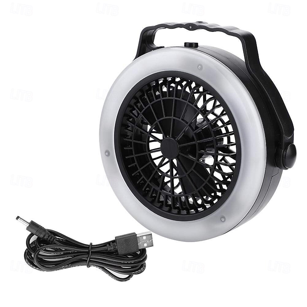 1 st utomhuscamping multifunktionellt fläktljus usb aaa batteridriven dubbelfunktionsmodell, kan hängas, handhållet tält, fiske, kontor och hemmabruk 2025 - $33.99 –P1