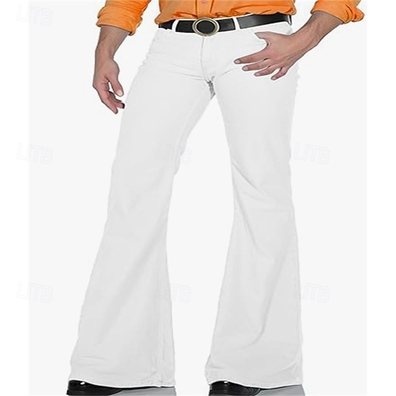 Retro Vintage 1970er Lange Länge Hose Schlaghosen Hippie Einfarbig Herren Maskerade Alltagskleidung Pride Parade Pride-Monat Erwachsene Hose Frühling & Sommer 2025 - $28.99 –P15