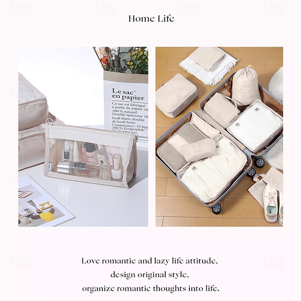 Compression Packing Cubes Set for Travel, Foldable Luggage Organizer Bags, Portable Toiletry and Makeup Bag, Multi-Functional Clothes Storage Pouches for Business Trips and Vacations 2025 - $9.99 –P5