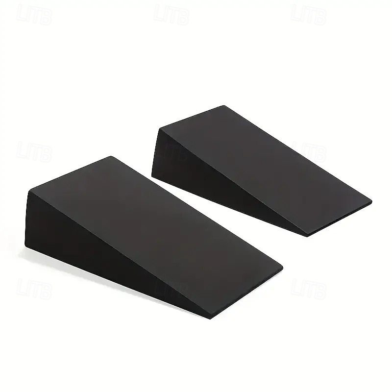 1 paio di blocchi a cuneo per squat, blocchi yoga inclinati in EVA neri per equilibrio e flessibilità, allungatore per polpacci per squat, pilates, flessioni e allenamento della forza del 2025 a $16.99 –P7