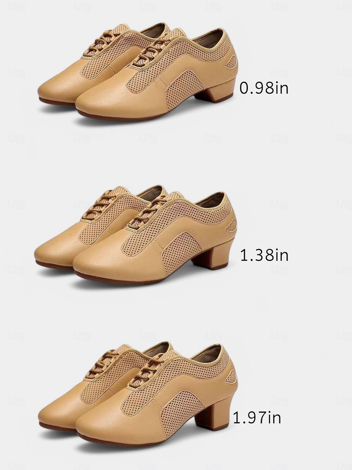 Schwarze Latein-Tanzschuhe für Damen aus Mesh und Kunstleder mit niedrigem Absatz – atmungsaktive Schnürschuhe für den Ballsaal zum Üben für Anfänger und Profis 2025 - $42.99 –P1