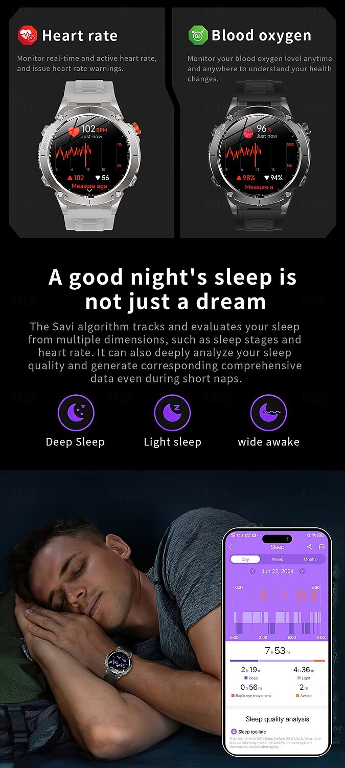 Смарт-часы GPS компас высота на открытом воздухе AMOLED 466*466 HD экран сердечный ритм Bluetooth вызов водонепроницаемые IP68 мужской смарт-браслет подарок на День матери 2026 - $92.99 –P10