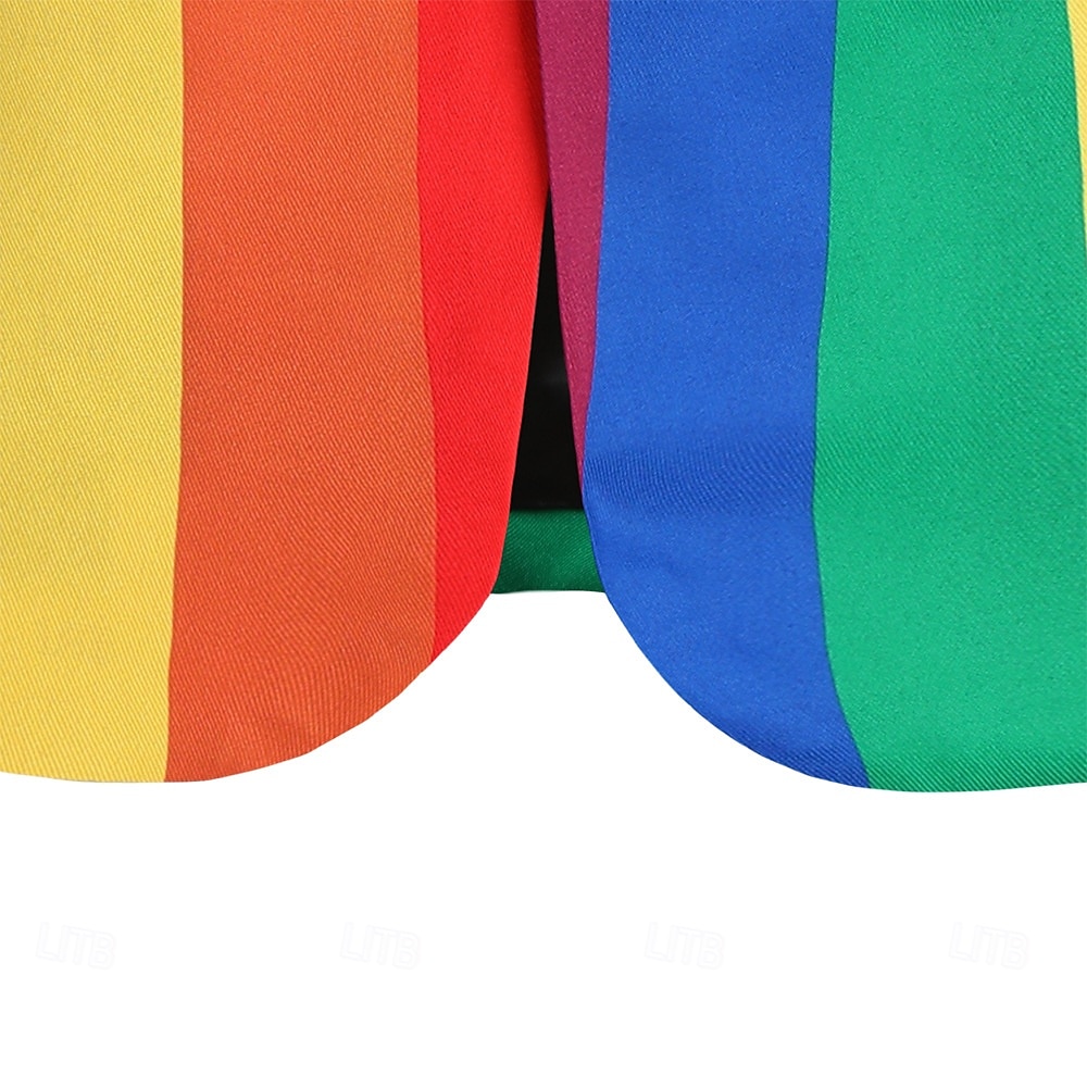 Stolz Regenbogen Outfits Regenbogen-Pride-Anzug Blazer Erwachsene Herren Pride Parade Pride-Monat Halloween Karneval Einfaches Karnevalskostüm 2025 - $102.99 –P5