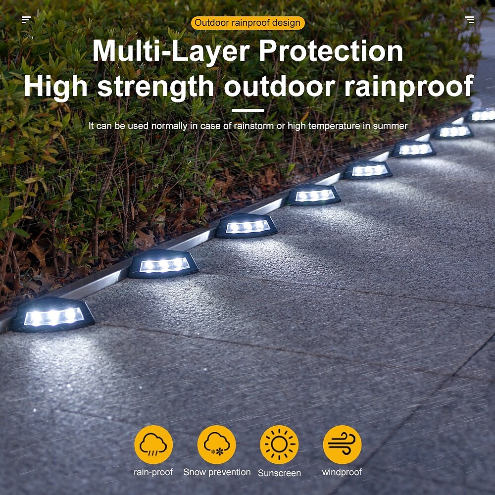 4 Pcs Solar Step Ground Light Solar Step Stair Decor Garden Lights Trail Light Outdoor Waterproof Yard Guide Light 2025 - $28.99 –P13