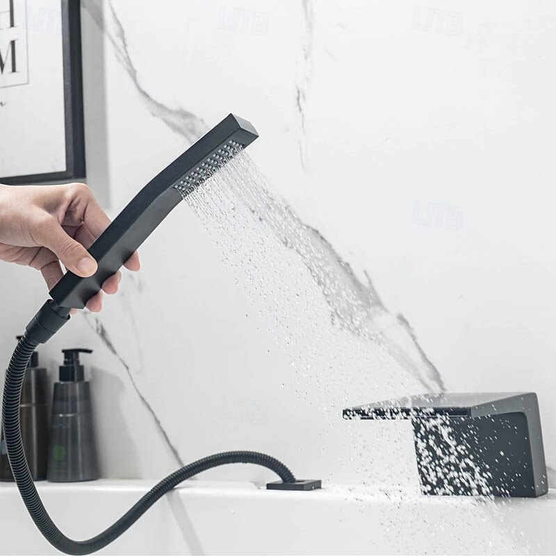 Kád csaptelep - Modern Kortárs Festett felületek Római kád Réz szelep Bath Shower Mixer Taps 2025 - $299.69 –P6