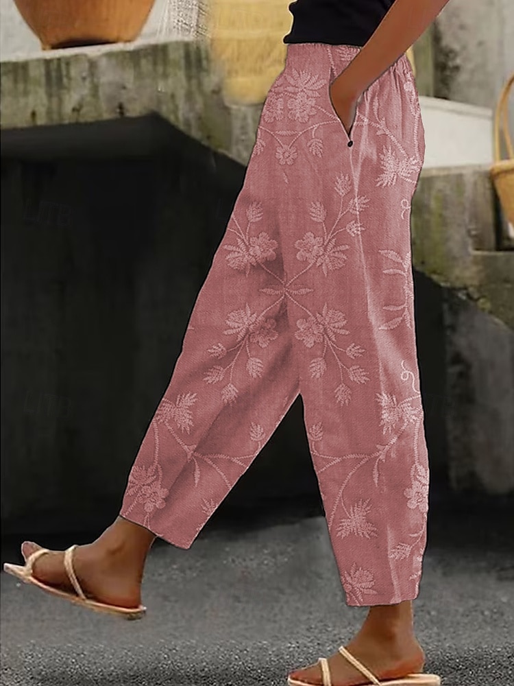 Mujer Pantalones Confort Casual Longitud total Cintura Media Rígido Ropa Cotidiana Casual Diario Amarillo Verde Claro Rosa Azul cielo Primavera, Otoño, Invierno, Verano Ajuste regular 2025 - $18.99 –P3