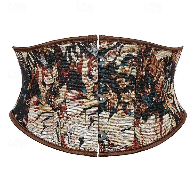 Rococo Overbust Corset Masquerade Overbust Corset Cosplay Jacquard Tummy Control Push Up Jacquard Fancy Dress Women's Royal Masquerade Party Carnival of Venice Adults' Corset 2026 - $21.99 –P3