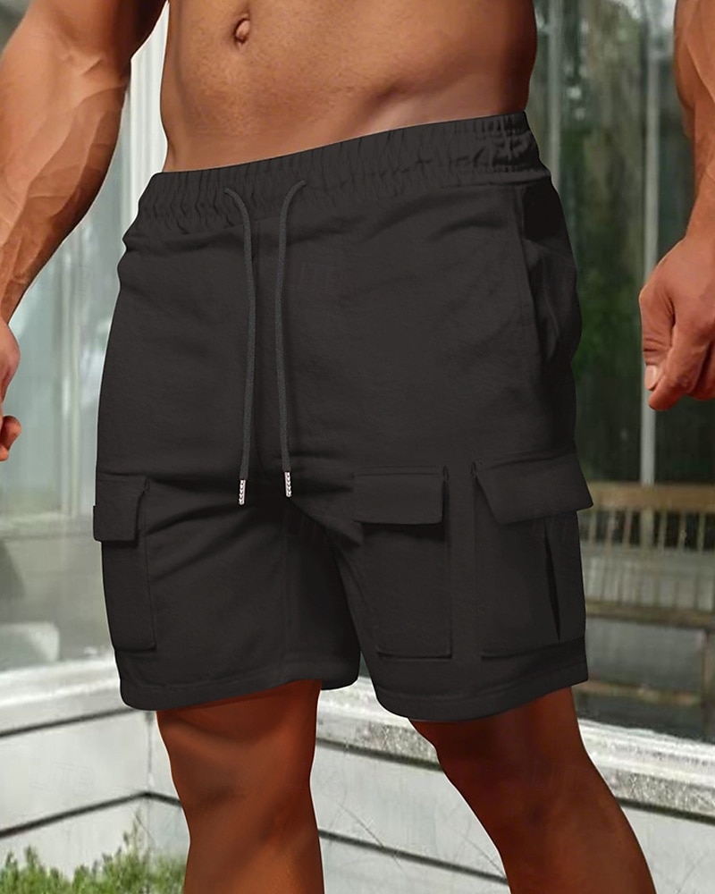 Per uomo Pantaloncini cargo Shorts Pantaloncini Estivi Coulisse Elastico in vita Multi-tasche Semplice Comodità Indossabile Lunghezza al ginocchio All'aperto Sport Quotidiano Moda Casual Nero Marrone del 2025 a $21.99 –P2