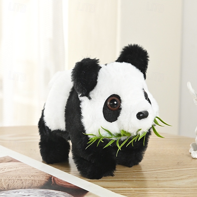 elektronisk panda leketøy med lyd for 3 barn interaktiv animert plysj leke panda walking  & svingende øre pedagogiske kosedyrgaver til småbarn gutter jenter bursdag xmas 2025 - $20.99 –P2