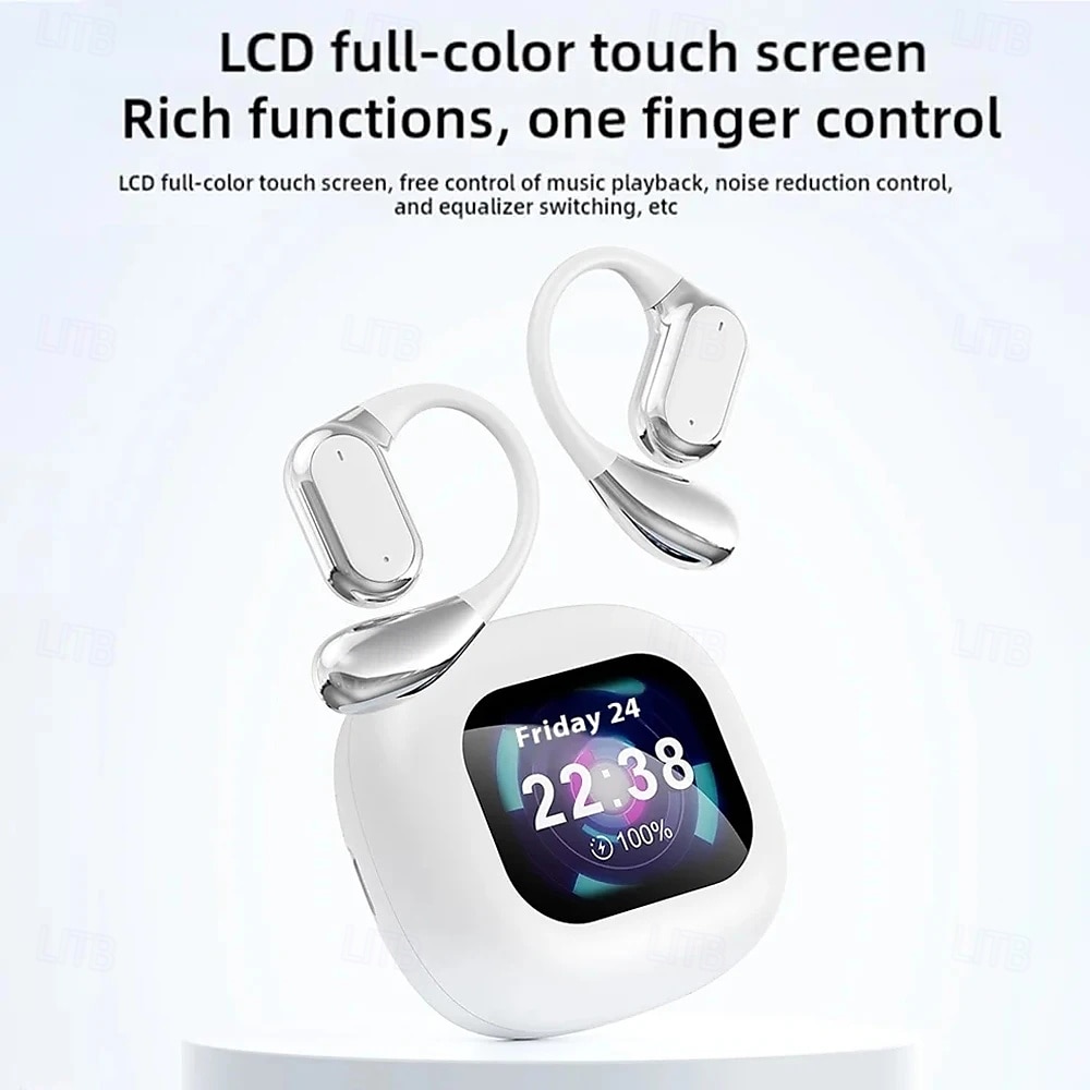 Q18 Ear Hanging Full Color Touch Screen Noise Reduction Bluetooth Earphones Multi functional Touch Screen OWS Ear Hanging 2025 - $27.99 –P8