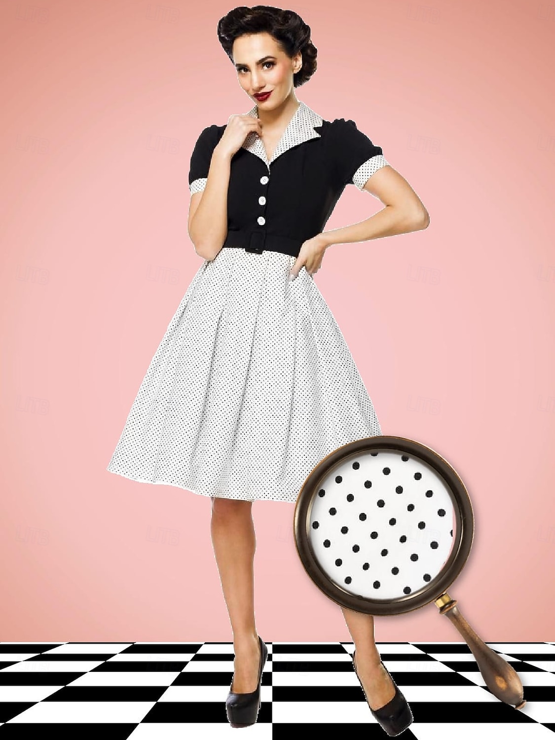 1950s style homecoming dresses 1950s Vintage Sleeveless Homecoming Dresses Cocktail Party A-Line Dress main image 0