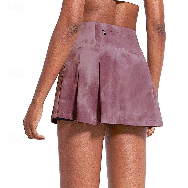 US Open Women's Tennis Skirts with Shorts Pleated Quick Dry Tennis Golf Badminton Tie Dye Skort Black Pink Blue Tennis Clothing 2025 - $18.99 –P5