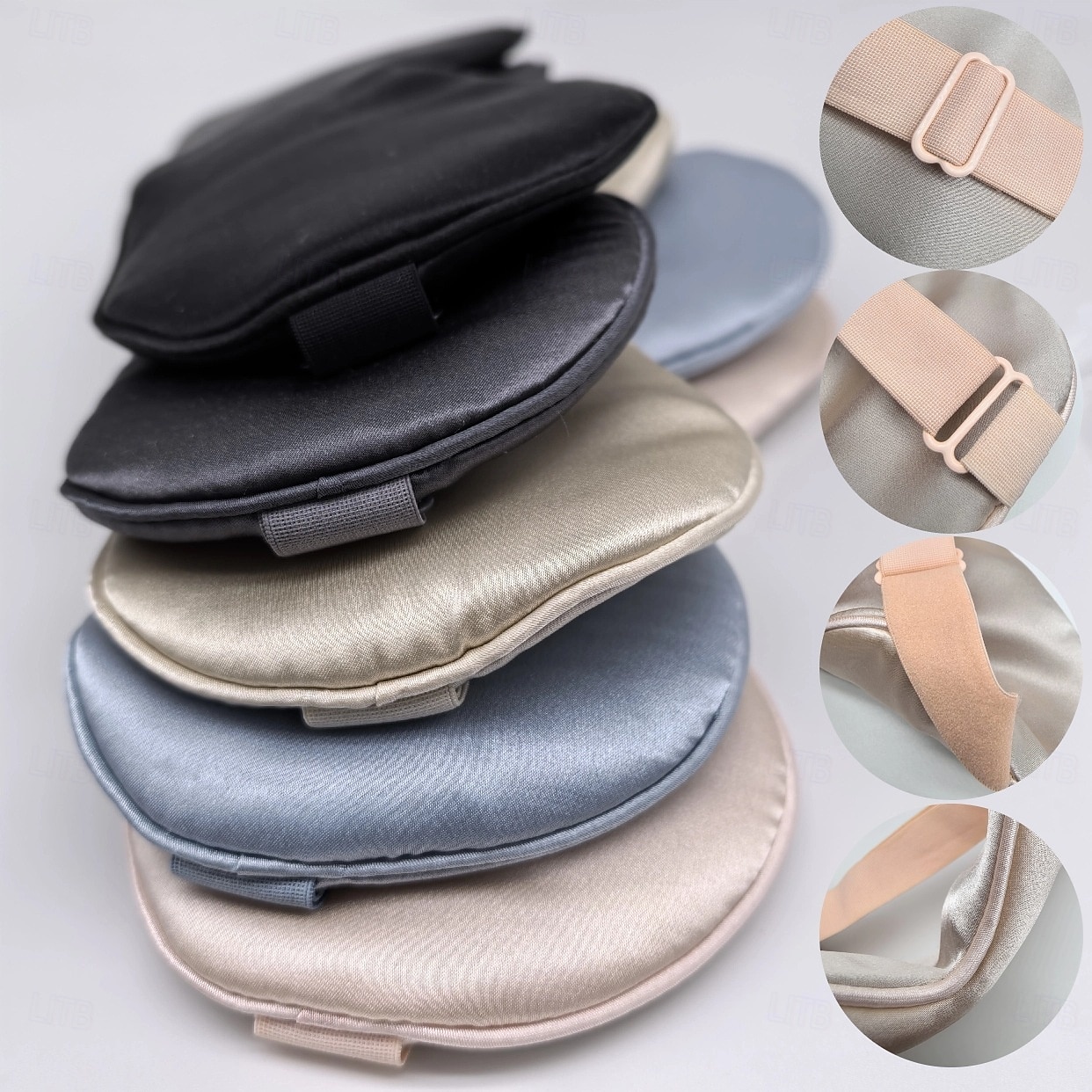 Masque oculaire en soie Masque de sommeil anti-lumière en soie de mûrier Masque oculaire en soie avec sangles ajustables de 2025 ? $13.99 –P1