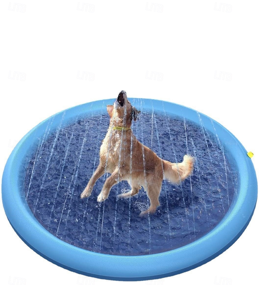 Tapis de jeu d'eau extérieur de 68 pouces, motif de vie marine multicolore, tapis anti-éclaboussures en PVC durable avec arroseur, antidérapant &gonflable idéal pour les jouets aquatiques amusants de de 2025 ? $70.99 –P6