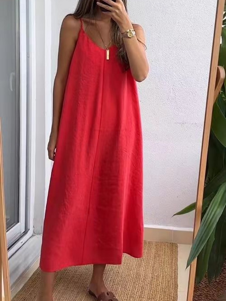 Női Maxiruha nyári ruha Slip ruha Alkalmi Napi Normál Grafika Ujjatlan Pántos Fekete Rubin Medence Lóhere Nyár 2025 - $29.99 –P6