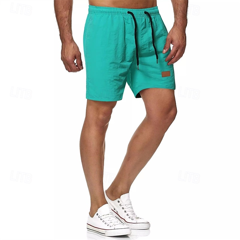 Per uomo Pantaloncini da mare Shorts Pantaloncini Estivi Pantaloncini casual Tasca Coulisse Elastico in vita Semplice Comodità Traspirante Corto All'aperto Vacanza Canotta sportiva Casual Nero Bianco del 2026 a $13.49 –P19