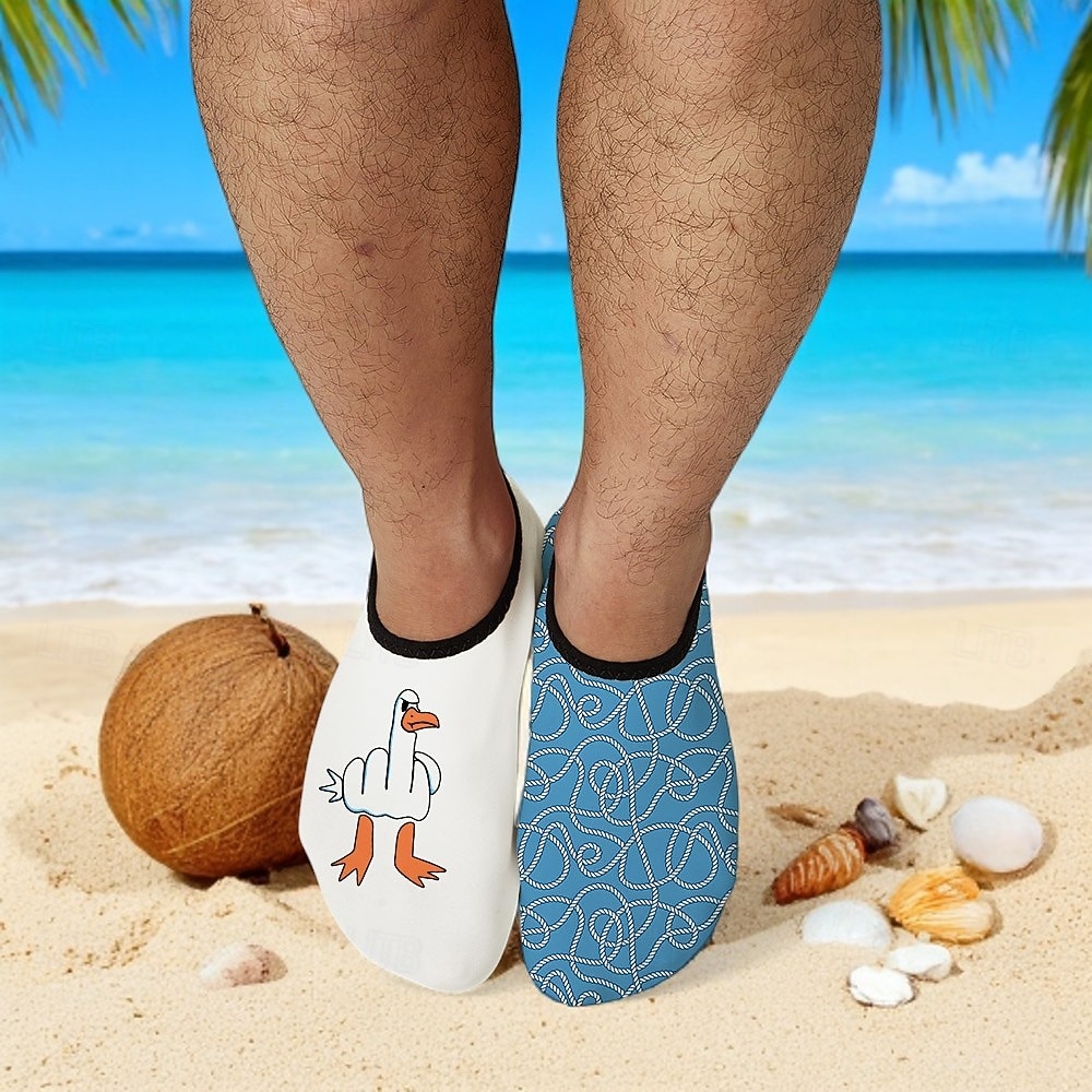 Calzini da acqua ad asciugatura rapida con stampe nautiche e cartoni animati da uomo – scarpe da spiaggia leggere | scarpe da surf a piedi nudi antiscivolo per nuoto, yoga e piscina del 2026 a $19.99 –P3