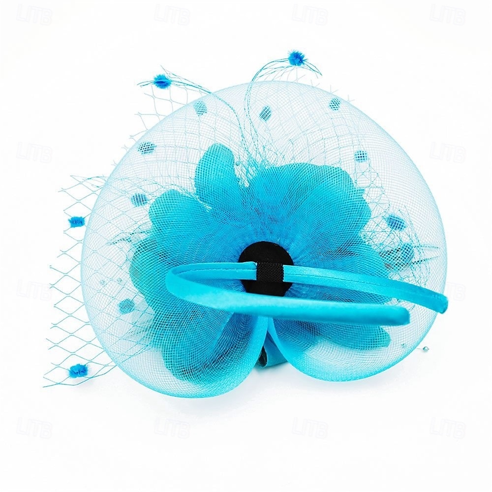 fascinators hatt för kvinnor teparty headpiece bröllop cocktail blomma mesh fjädrar hårklämma 20-tal flapper fascinators 2025 - $33.99 –P3