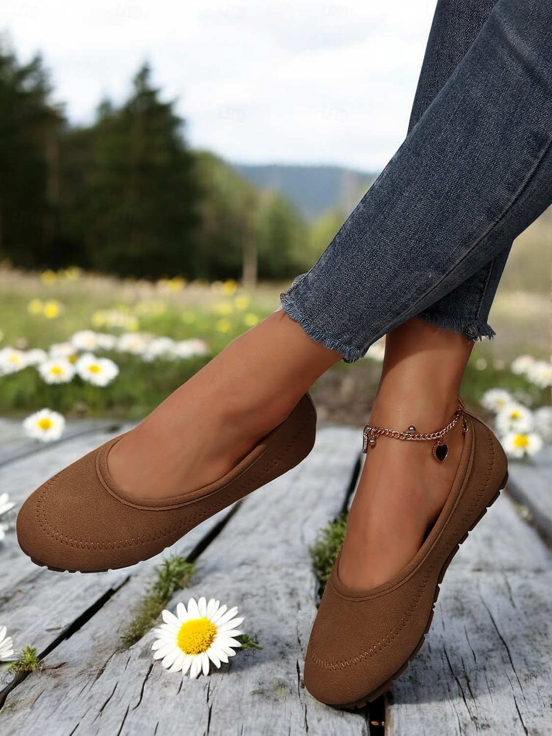 Damen-Barfußschuhe mit breiter Zehenpartie in Braun – bequeme Slipper mit Nullsprengung für entspanntes Gehen und Reisen 2025 - $19.99 –P6
