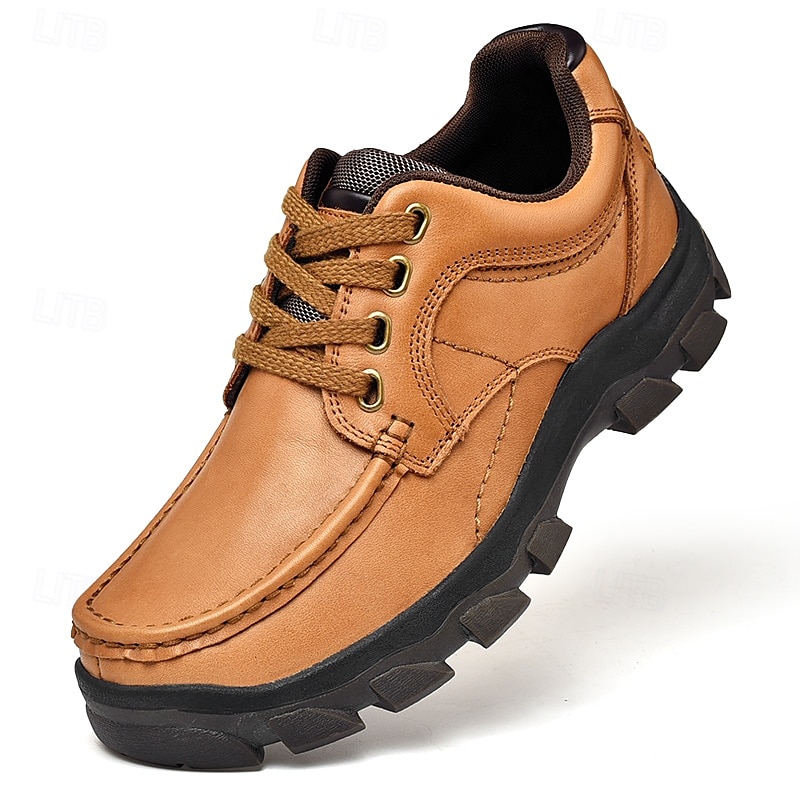 scarpe da ginnastica da uomo con lacci color cuoio e suola in gomma antiscivolo, comode e traspiranti per avventure all'aria aperta e abbigliamento casual da giorno del 2025 a $64.99 –P1