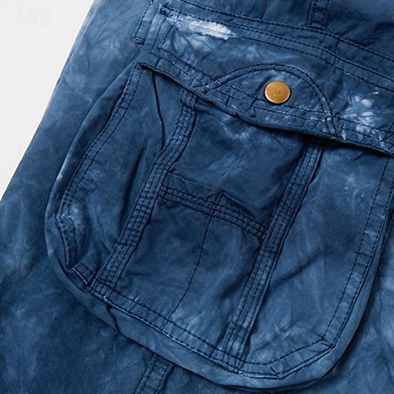 Men's Cargo Shorts Outdoor Shorts Camping Shorts Camo Shorts Hiking Shorts Multi Pocket Straight Leg Tie Dye Camouflage Moisture Wicking Wearable Knee Length Casual Daily Holiday Fashion Streetwear 2025 - $27.99 –P8