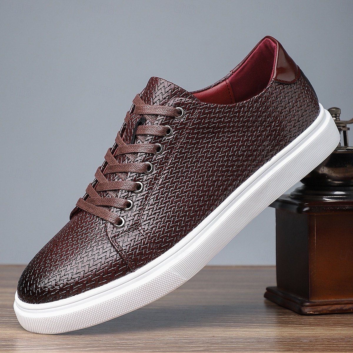 ανδρικά slip-on αθλητικά παπούτσια με καφέ υφή – ευέλικτα casual παπούτσια για χαλαρές και έξυπνες περιστάσεις 2025 - $46.99 –P2