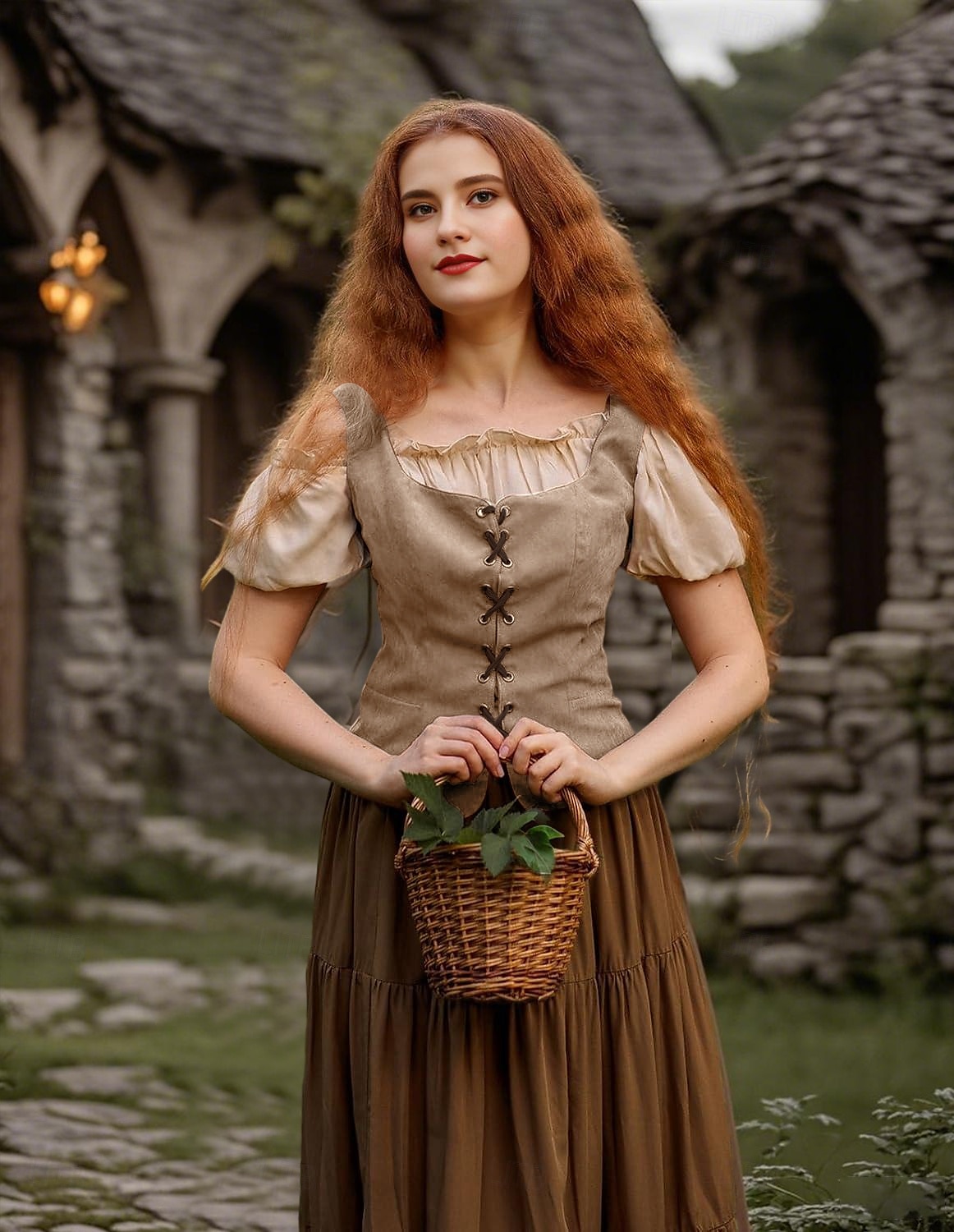 Pirate Viking Retro Vintage Medieval Renaissance Suede Vest Women's Costume Vintage Cosplay LARP Top Halloween 2025 - $27.99 –P2