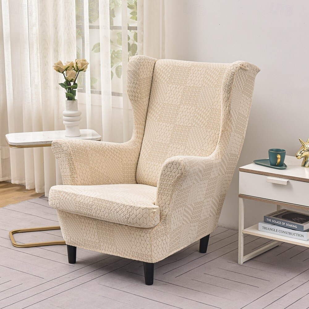 Copertura per poltrona a orecchioni Geometrico Stampato e jacquard Poliestere Copriletto del 2025 a $37.99 –P10