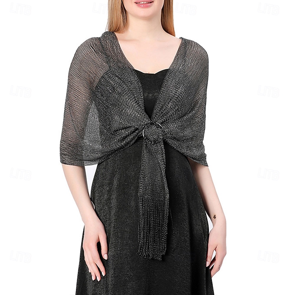 Châle élégant de protection solaire sans manches en polyester pour femmes avec couleur unie pour le mariage en été de 2025 ? $20.99 –P7