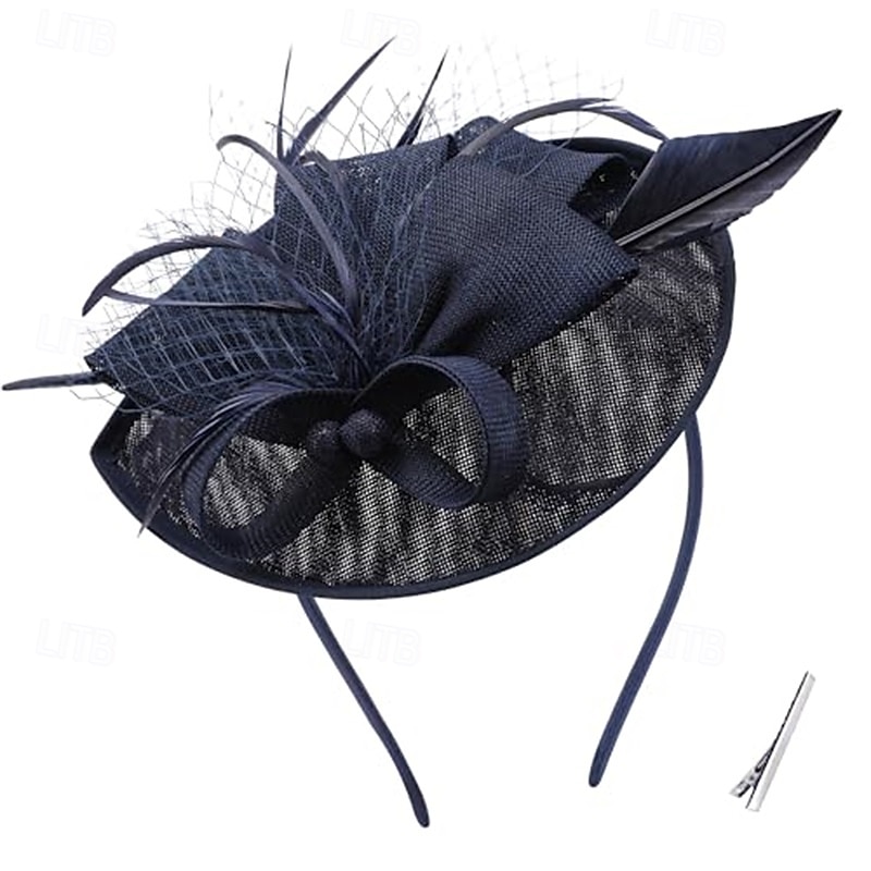 Elegancja Nakrycie głowy Kapelusz Fascynatory Fascynator Dama Strój na bal maskowy Damskie derby Wesele Ascot Dla dorosłych Kapelusz Wiosna i lato 2026 - $56.99 –P20