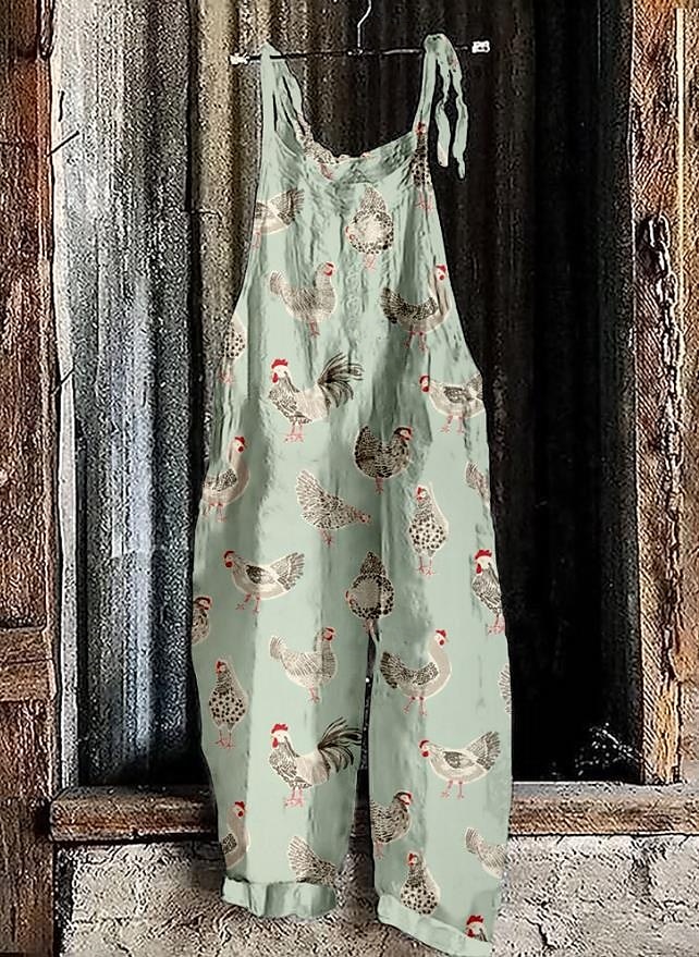 Kvinners vide ben overalls chinos ferie vintage mote full lengde høy midje blomstertrykk termisk varm pustende myk mikroelastisk ferie gate uformell fiolett rosa robins egg 2025 - $22.99 –P5