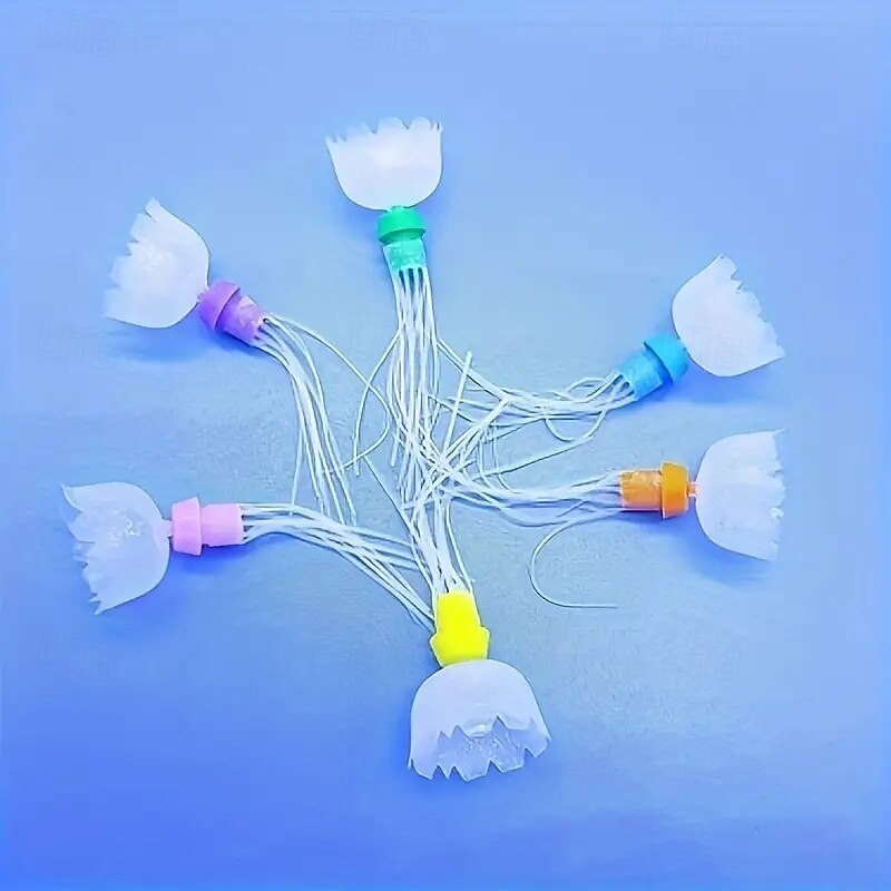 6-Piece Set of Realistic Silicone Jellyfish Aquarium Decoration - bright Fluorescent Floating Jellyfish Simulated Artificial Coral reef Ornament 2025 - $18.49 –P4
