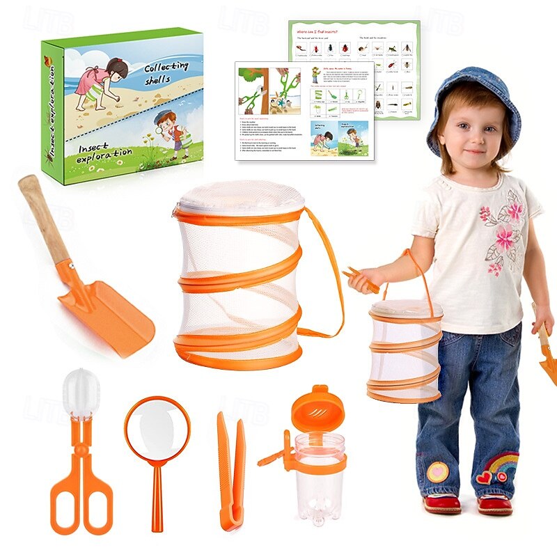 outils d'exploration en plein air pour enfants attraper des papillons libellules insectes collecter et attraper des filets observer des biberons nourrir des vers à soie boîtes cages de 2025 ? $25.99 –P6