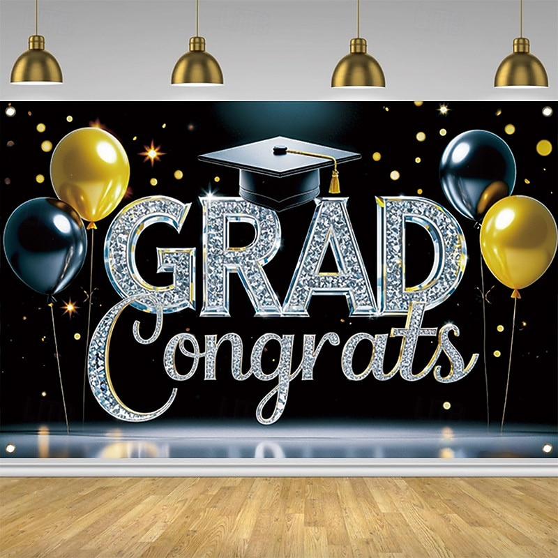 Gefeliciteerd Grad Banner Afstudeerachtergrond Afstudeerdecoraties 2025 Gefeliciteerd Afgestudeerde Banner Grad Decoraties Patio Tuin School 2025 - $13.99 –P8