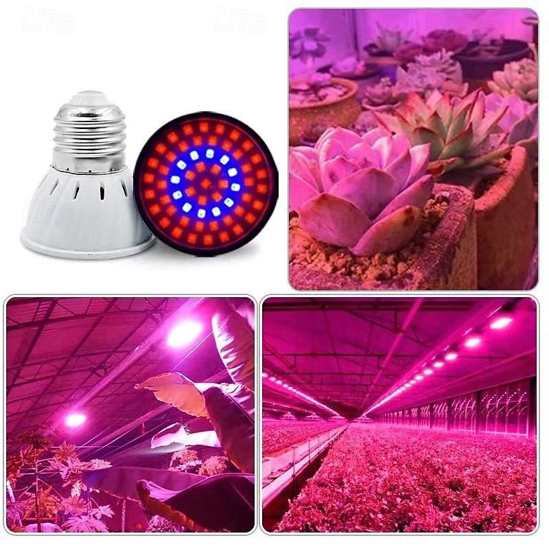 lampadina per la coltivazione di piante a led e27 con luce supplementare a 80 led 110/220 v per la coltivazione di piante succulente e la crescita di piantine del 2025 a $11.99 –P1
