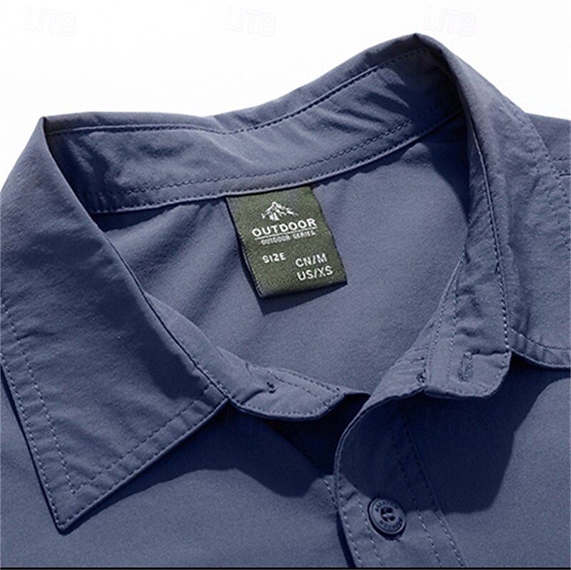 Per uomo Camicia Camicia Estiva Camicia casual Camicia con Bottoni Camicia cargo Nero Verde Kaki Blu scuro Manica Lunga Semplice Colletto a Camicia Vacanza Camicia hawaiana Tasca Abbigliamento 100 del 2025 a $43.99 –P6