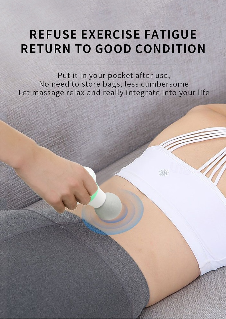 Portable Mini Massage Gun USB Rechargeable Deep Tissue Massager with Multiple Speeds for Full Body Muscle Relaxation​ 2025 - $22.99 –P10