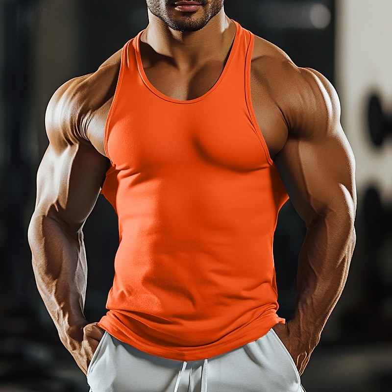 Homme Débardeur Gilet Sous-Vêtements T-shirt sans manches Sans manches Col ras du cou Été Uni Mode Classique Confortable Sportif Rue Sports Fête Noir Blanche Rouge Foncé T-shirt haut de gamme pour de 2025 ? $10.49 –P5
