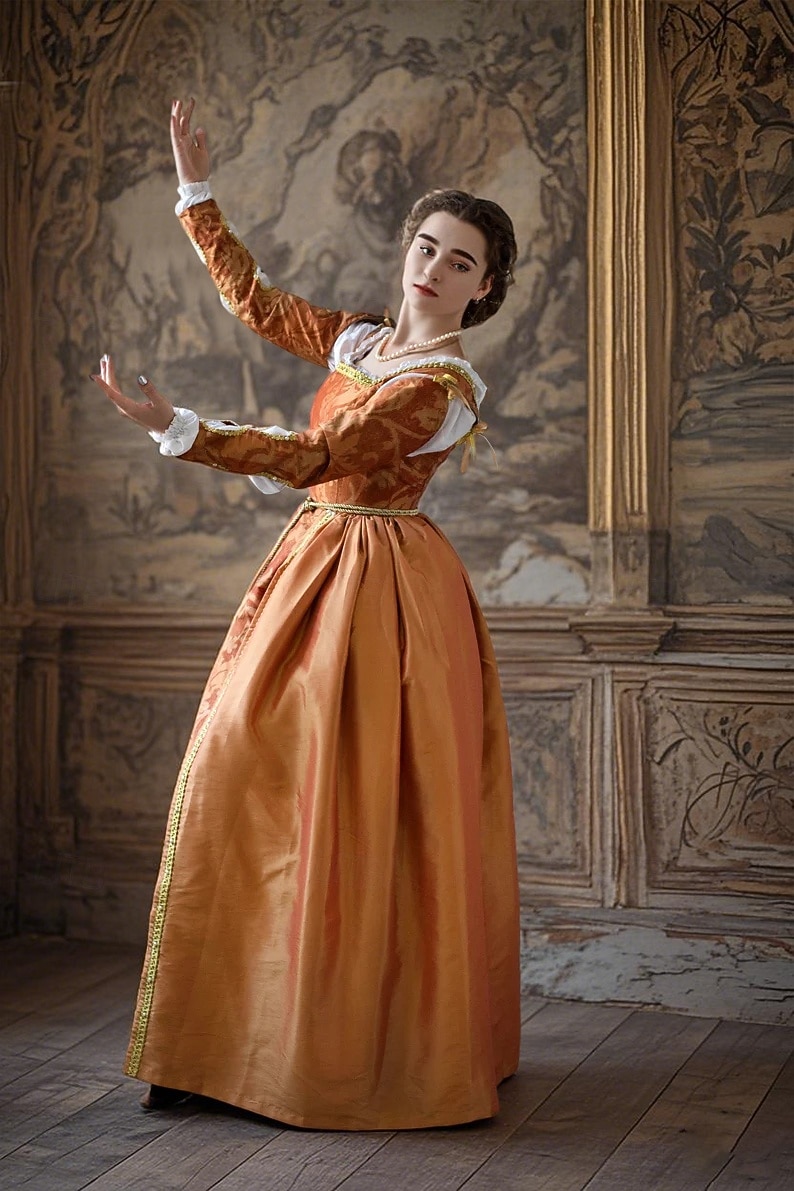 Médiéval Renaissance Robe Robes de Bal Viking Chevalier Celtique Déguisement Femmes Royal Halloween Carnaval Mascarade Performance LARP Foire de la Renaissance Adulte Robe de 2026 ? $169.99 –P3