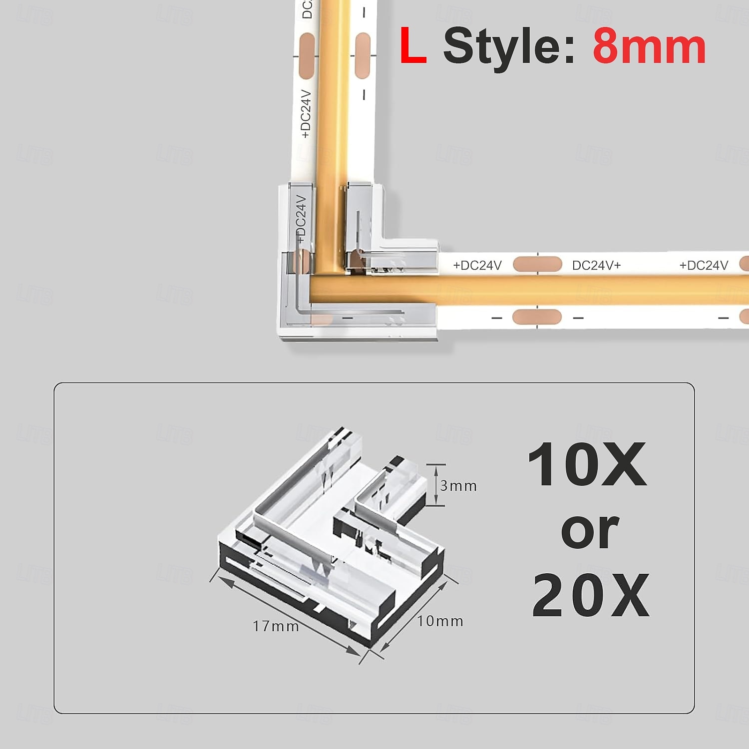 COB LED Strip Connectors 8mm 10mm 2 Pin COB LED Strip Connectors 10PCS 20PCS I-Shaped L-Shaped Board to Board Corner Connectors Transparent and Gapless LED Tape Light Connectors Suitable for DIY COB 2025 - $9.99 –P2