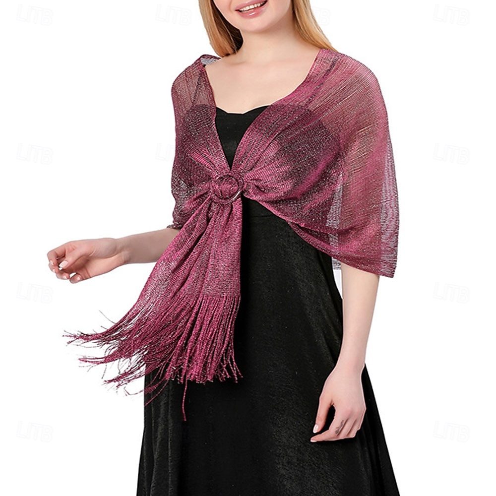 Châle élégant de protection solaire sans manches en polyester pour femmes avec couleur unie pour le mariage en été de 2025 ? $20.99 –P18