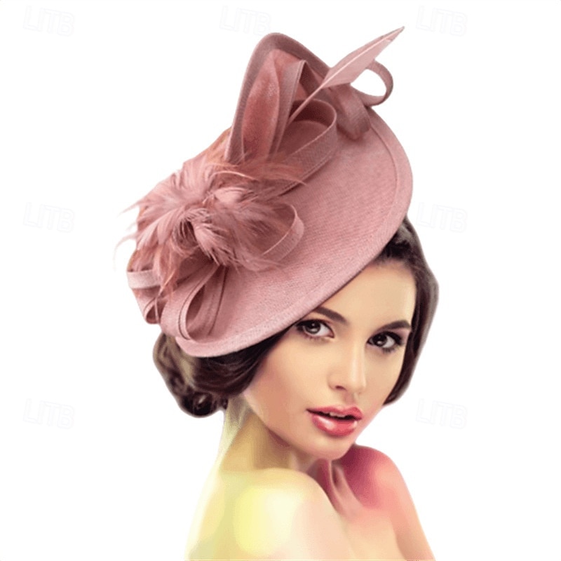 Headpiece Faux Linen Feathers Wedding Evening Party Elegant Wedding With Feather Headpiece Headwear 2025 - $22.99 –P2
